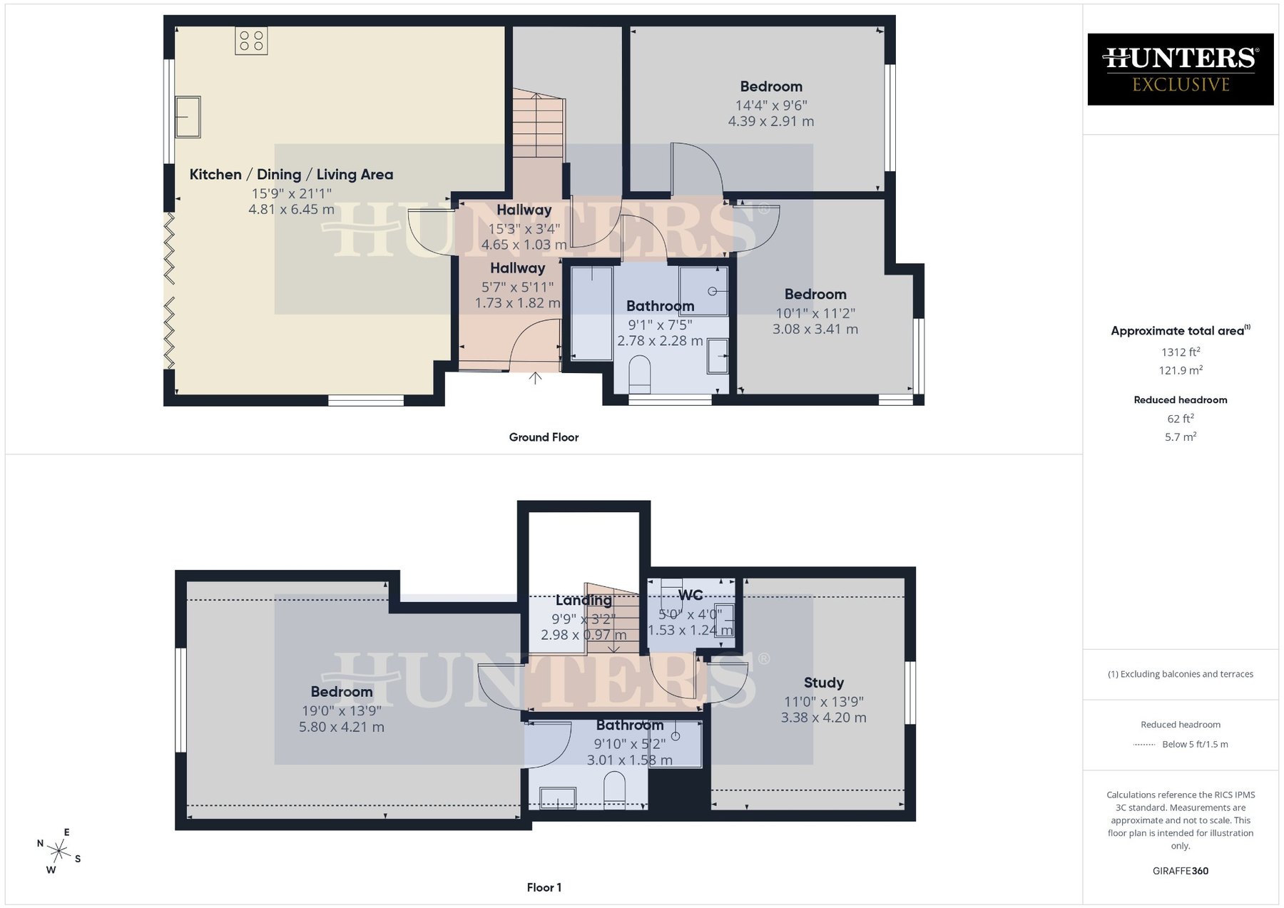 Floorplan for the detached 3/4-bedroom dormer bungalow at Dalton Fields