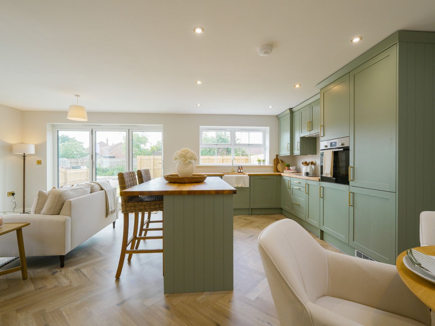 Kitchen and dining space at Dalton Fields